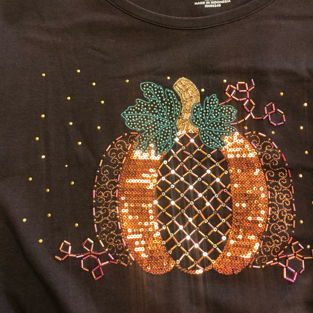 Sequined Pumpkin Blouse